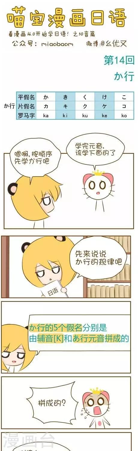 喵寶漫畫從0學日語之50音篇 - 第14話1 - 1