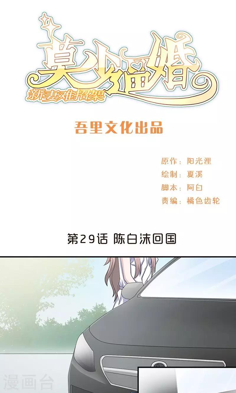 莫少逼婚，新妻難招架 - 第29話 陳白沫回國 - 1