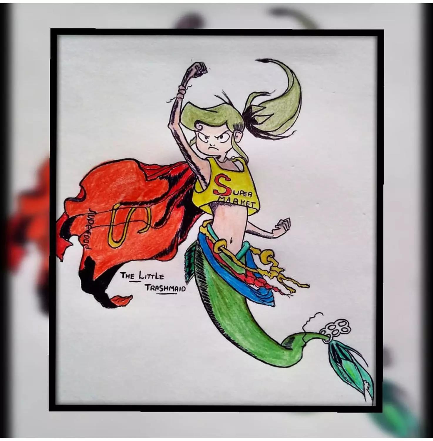 被海洋垃圾污染後的小美人魚 - 同人圖64 - 2