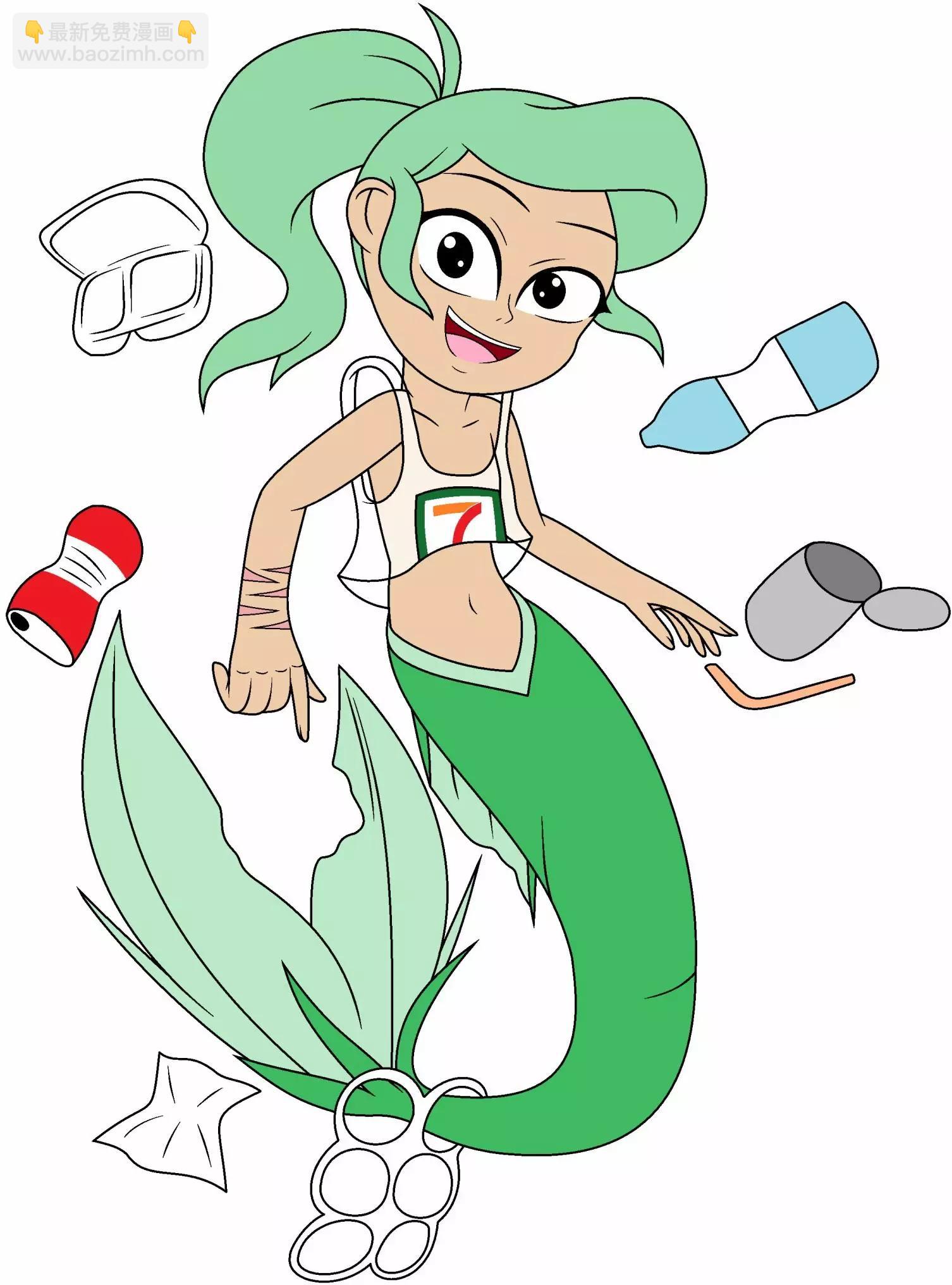 被海洋垃圾污染後的小美人魚 - 同人圖128 - 1