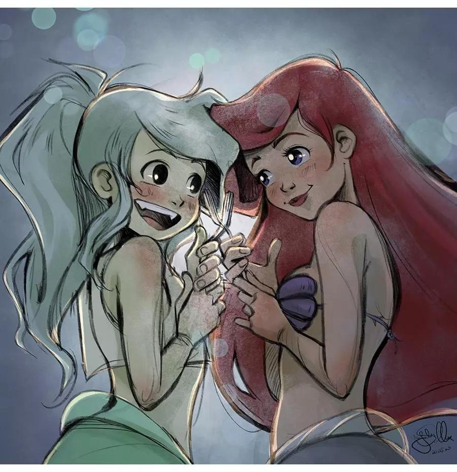 被海洋垃圾污染後的小美人魚 - 同人圖40 - 1