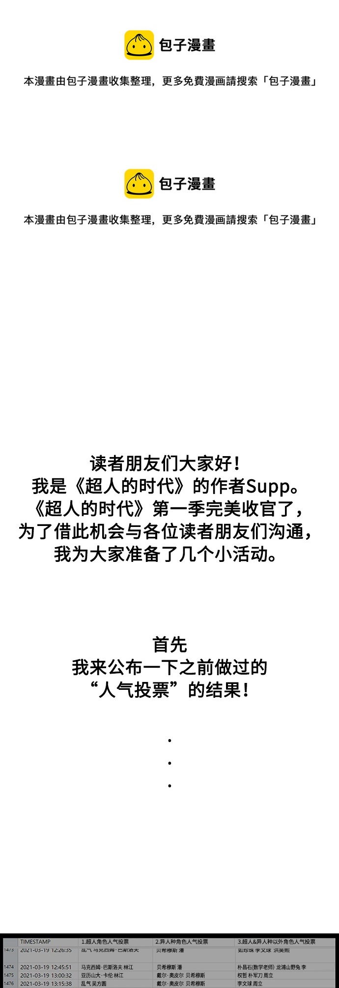 超人的時代 - 【免費】後記(1/2) - 1