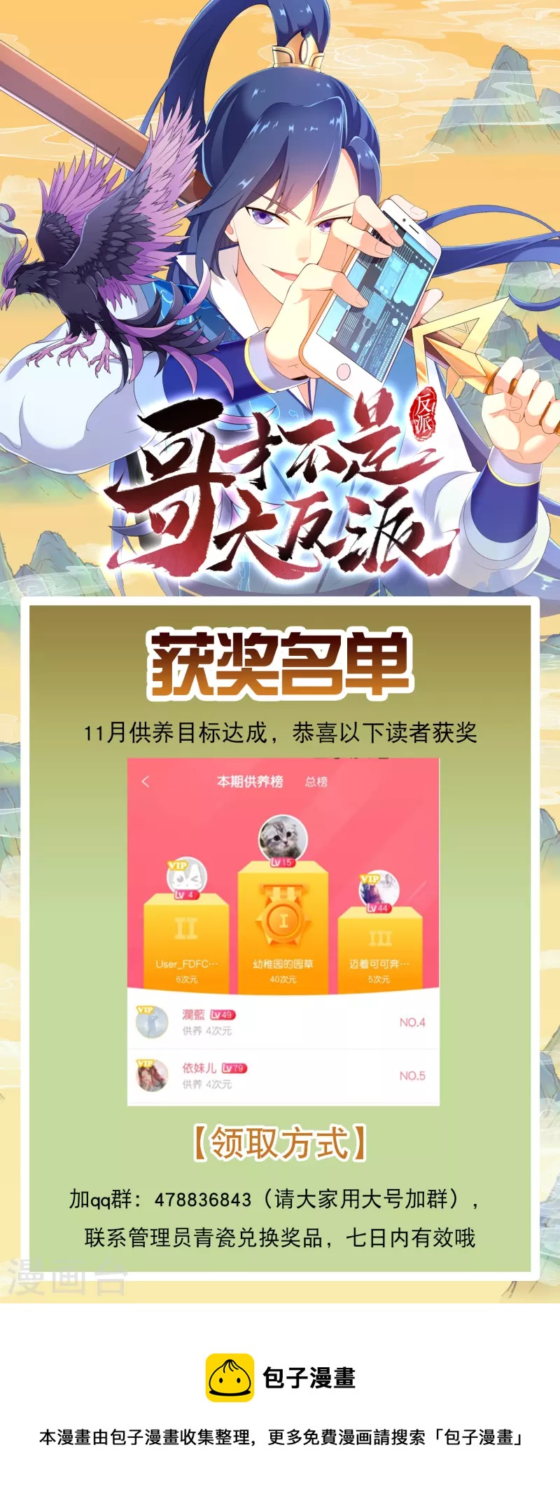 哥纔不是大反派 - 2021年11月供養獲獎名單 - 1