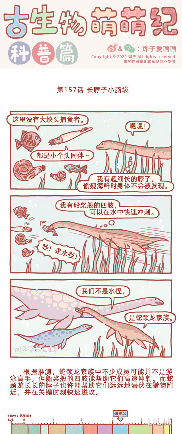 古生物萌萌紀（科普篇） - 第157話 長脖子小腦袋 - 1