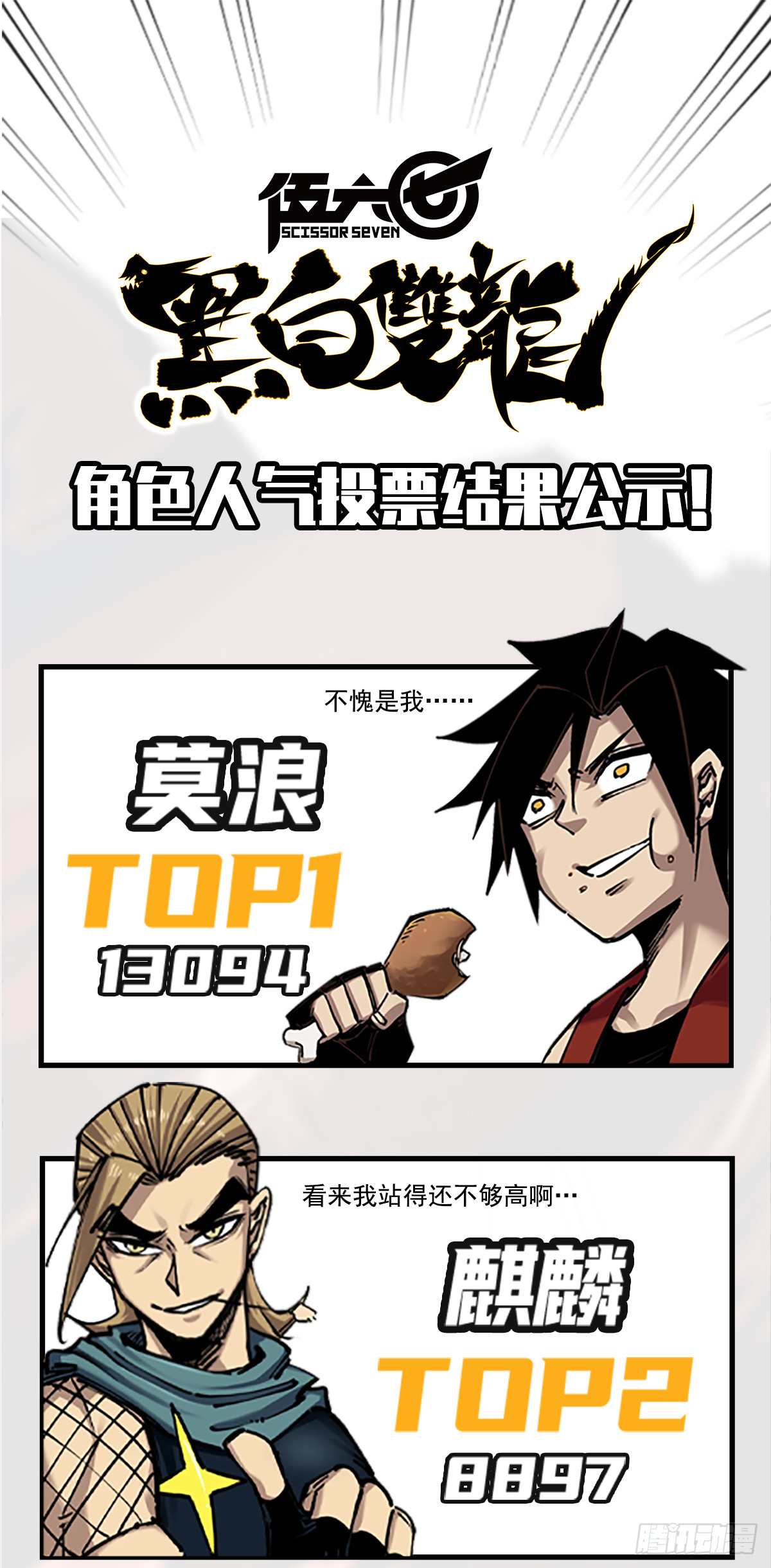 黑白双龙人气投票结果公布-第99话