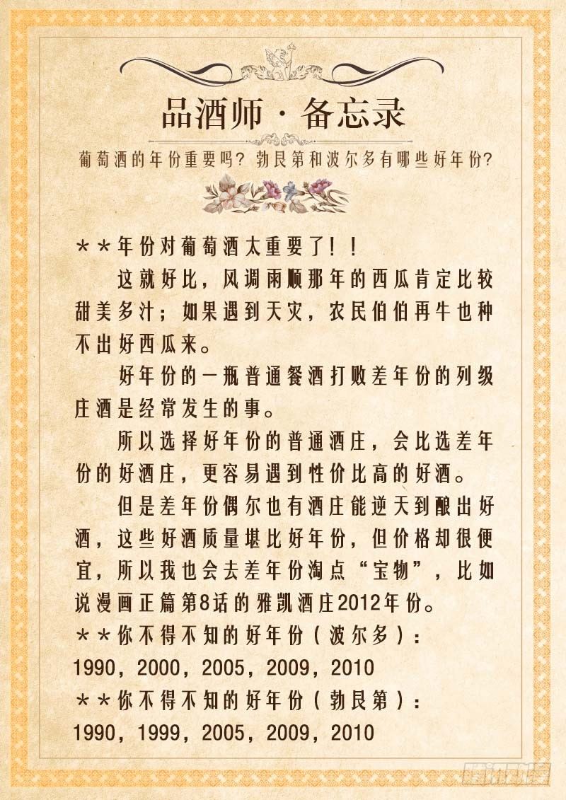 番外：品酒师备忘录(知识卡片1)-第19话