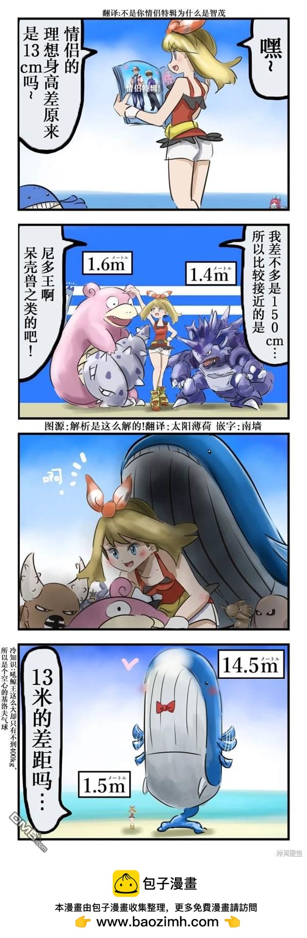 カコミスル老師四格合集 - 身高差與吼鯨王 - 1