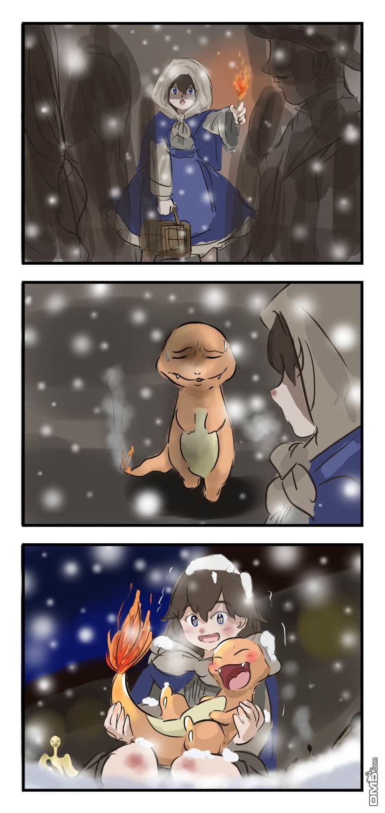 カコミスル老師四格合集 - 賣火柴與小火龍 - 1