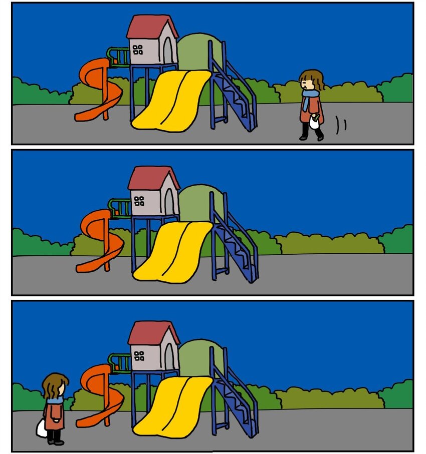 01 45岁的我因为翻墙去幼儿园滑滑梯而被抓进了警察局-第1话