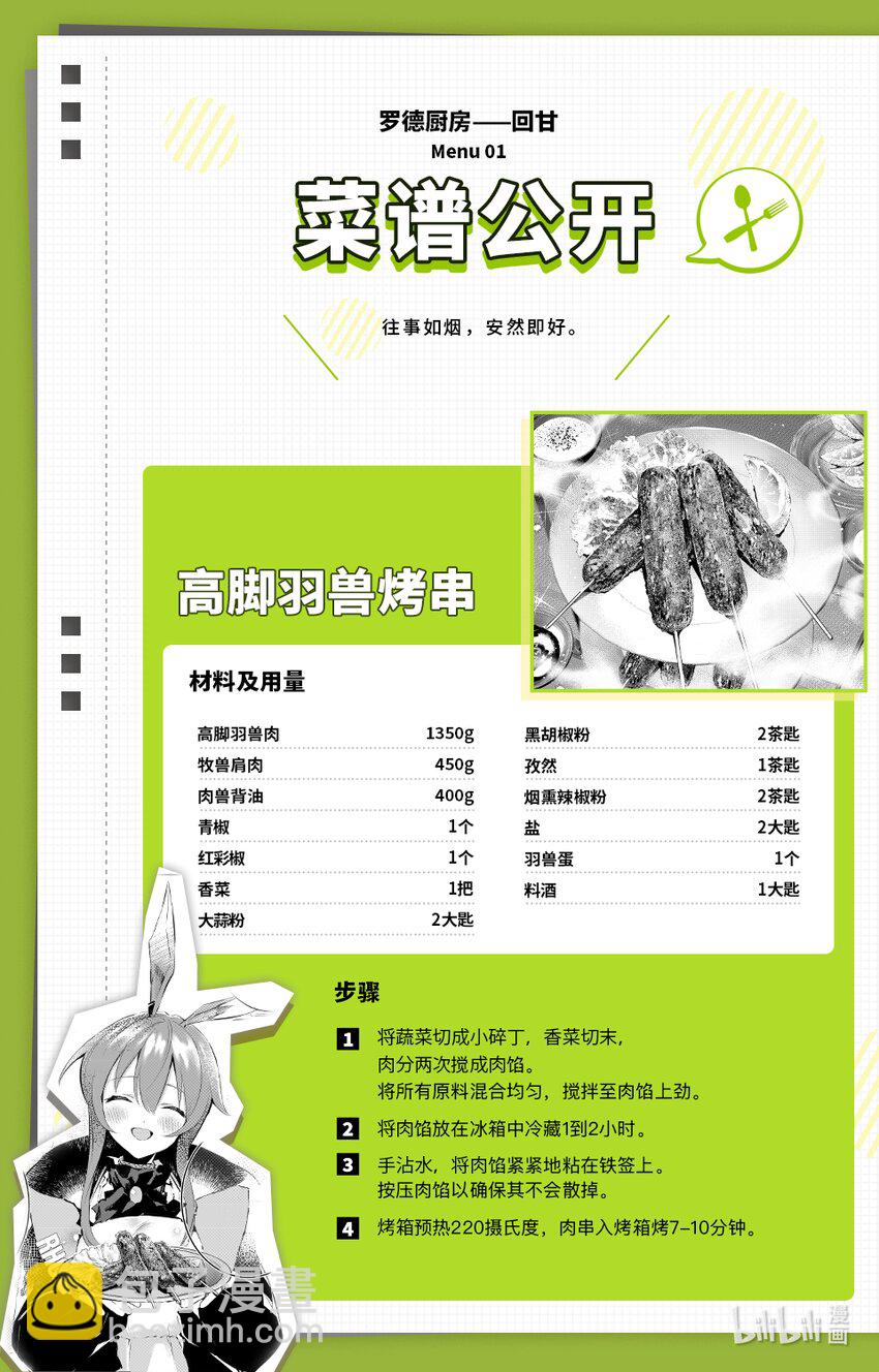 明日方舟：羅德廚房——回甘 - Menu 01 高腳羽獸烤串與羅德島的領袖 - 4