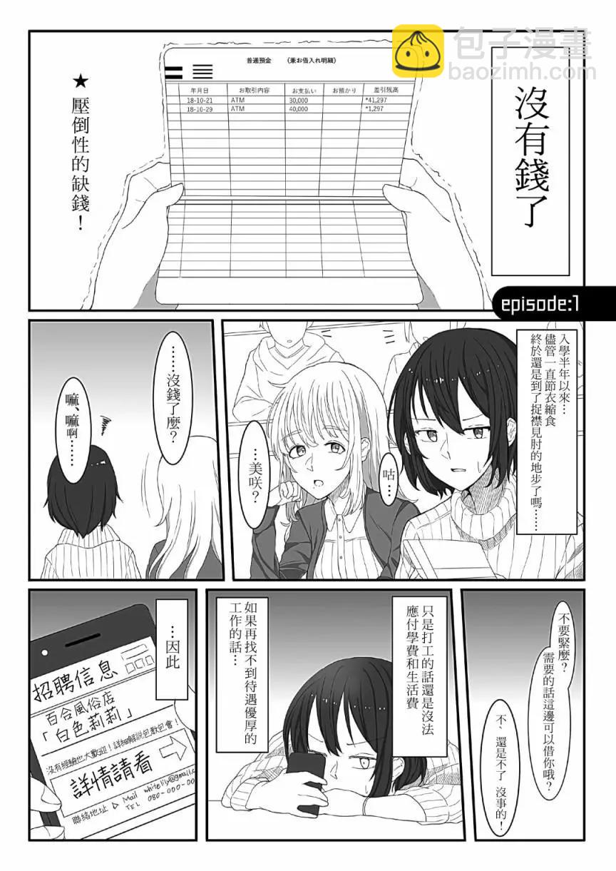 貧窮大學生在百合風俗店工作的故事 - 第01話 - 4