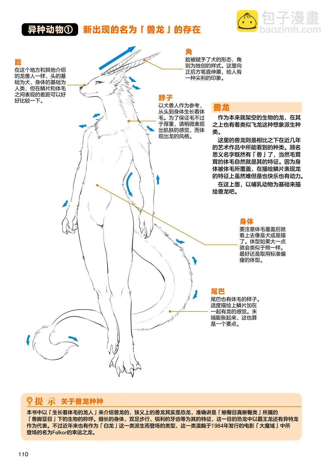 兽人的描绘方法 -从真实系兽人到抽象系兽人 - 第3.2话 天空生物 龙兽人的描绘方法 - 3