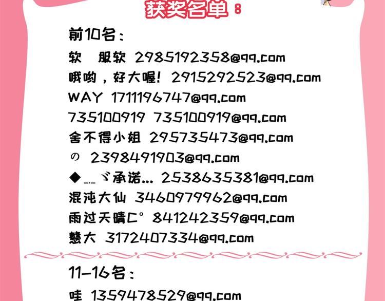 获奖名单（第二波）-第35话