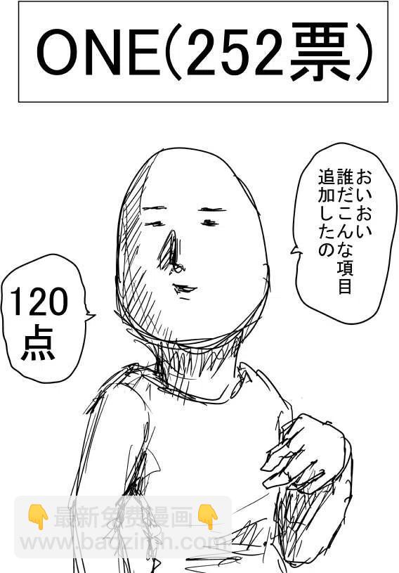 一拳超人 ONE原作版 - 第二次人氣投票(2/2) - 5