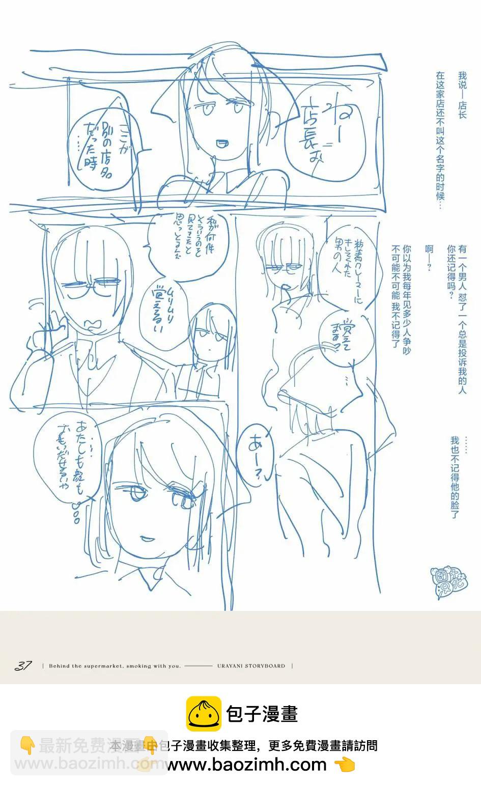 在超市後門吸菸的二人 - 單行本3卷後記(1/2) - 2
