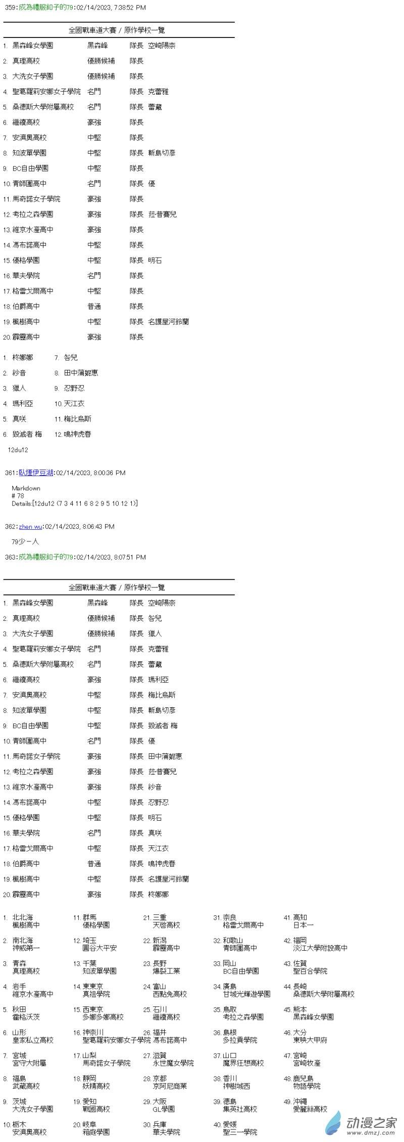 全國大賽隊伍設定回-第29话